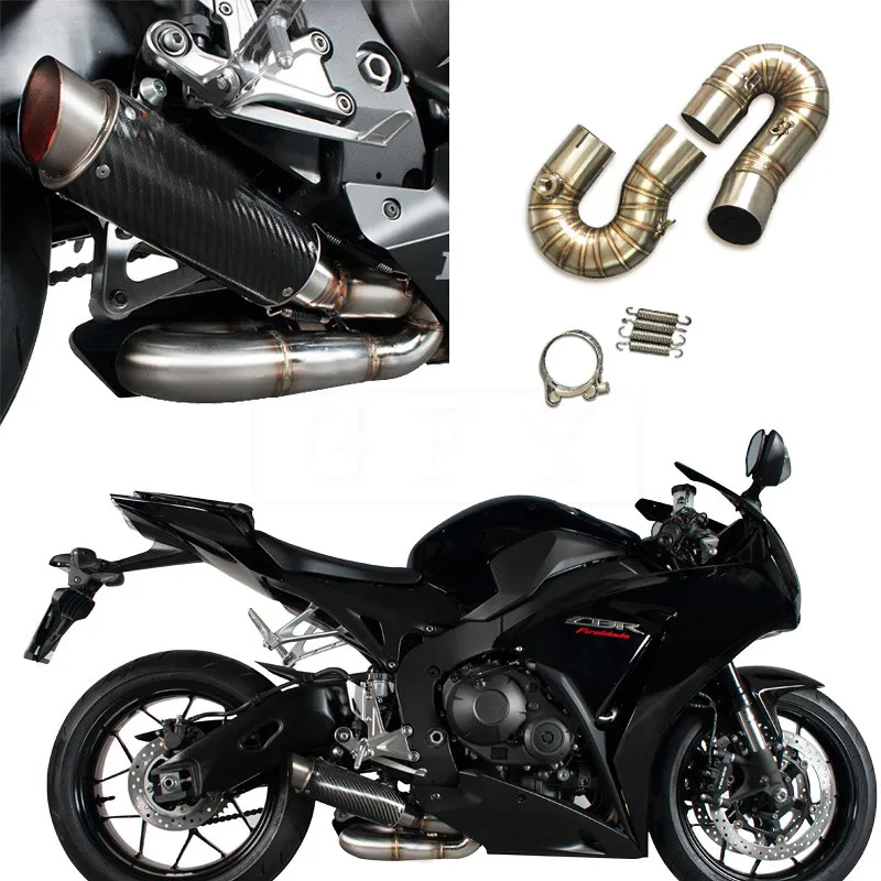 CBR 1000RR Motorcycle For Honda CBR1000RR 2008 2009 2010 - 2016 CBR1000 RR Slip-on Exhaust Muffler Middle Link Pipe | Автомобили и