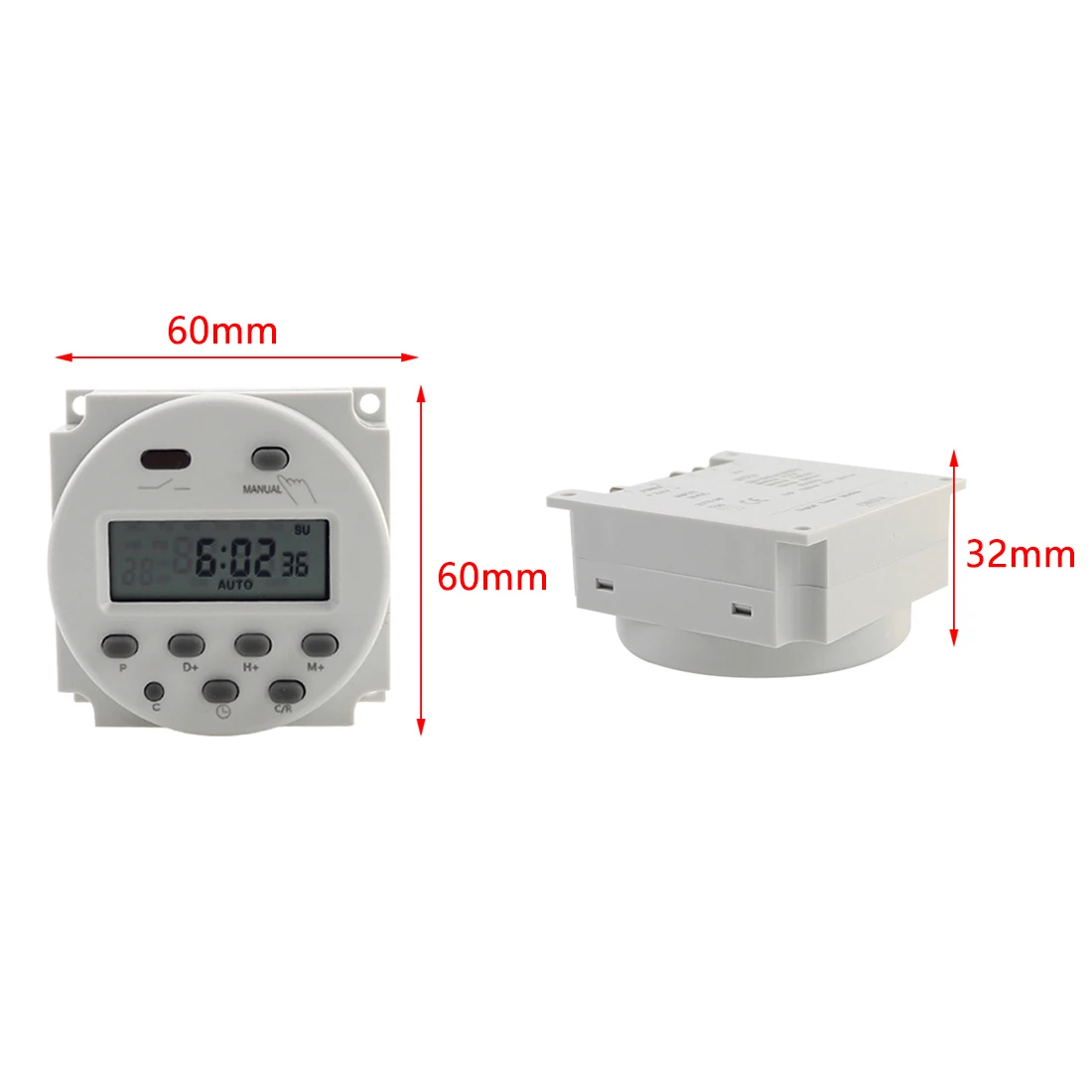 12V 24V 110V 220V цифровой таймер 7 дней в неделю программируемый реле времени программист Встроенный перезаряжаемый аккумулятор