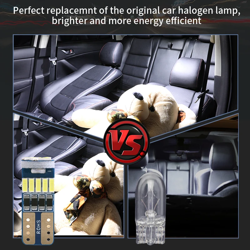 

Car LED Bulb 12V Interior Reading Lamp License Plate Light Dome Diode Canbus 168 194 W5W T10 4014 15SMD Auto Lights No Error