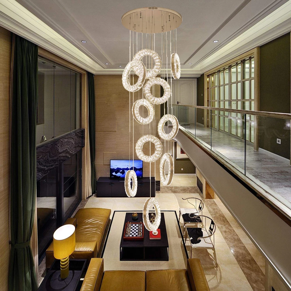 Современная хрустальная подвесная люстра YOOGEE для дома роскошный светодиодный