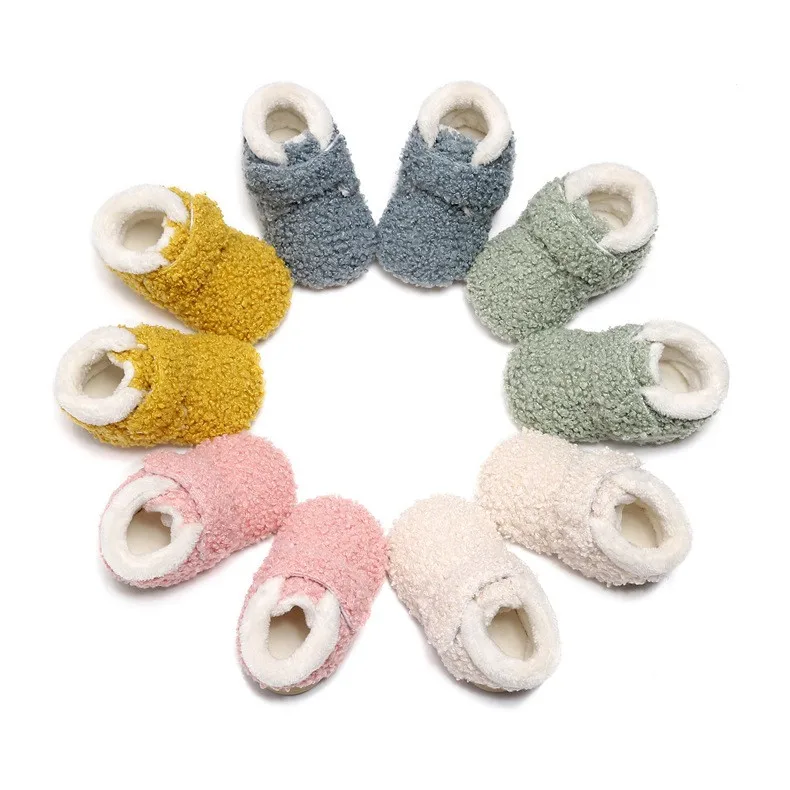 

Brand New Baby shoes Winter Infant First Walkers Cotton Newborn Casual Warm Soft Sole Fur Snow Booties Toddler Crawling Shoes