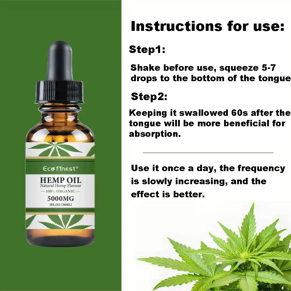 Натуральное масло семян конопли чистое органическое эфирное для снятия стресса