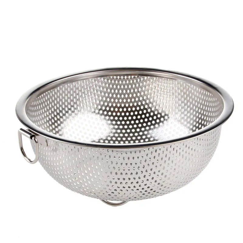 

Stainless Steel Kitchen Hole Dense Mesh Sifter Colander Strainer Sieve Baskets P82D