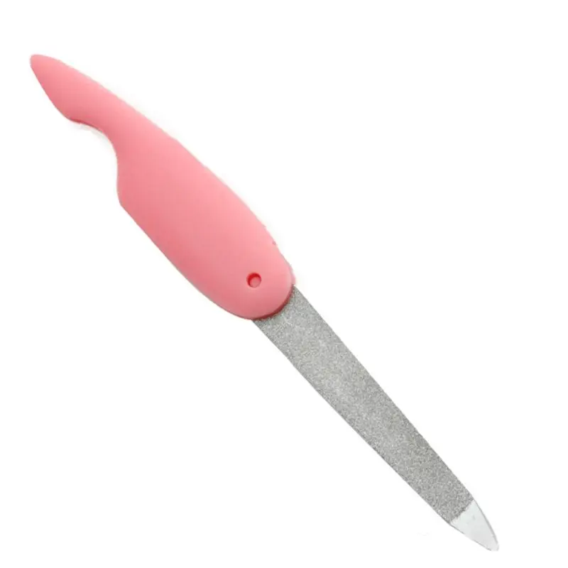 

Creative Foldable Nail File Stainless Steel Folding Professional Manicure Pedicure Grinding Beauty Nail Art Tool Random Color