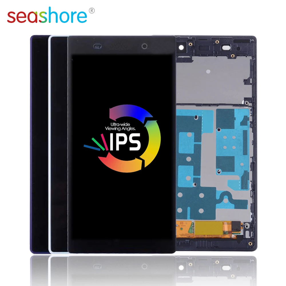 Сенсорный ЖК экран 5 0 дюйма для SONY Xperia Z1 дигитайзер в сборе Sony дисплей с рамкой
