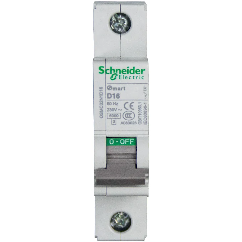 

China Export OSMC32N Thermal Magnetic Small Circuit Breaker, 1P, C Curve, 16A, 230V 50HZ Icn=6kA, M5 DIN Rail Mounting