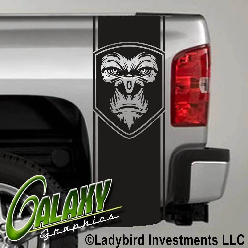 

For Universal 1Set/2Pcs Tribal Gorilla Truck Bed Decal x2 - Ram Chevy Ford Stickers