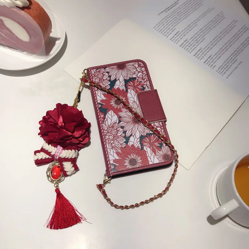 Чехол книжка с цветочным рисунком для iPhone 11 Pro Max SE 2020 XS XR X 8 7 Plus чехлы телефонов