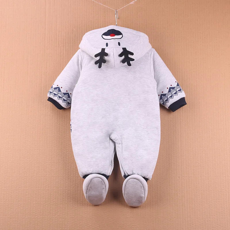 Winter Baby Romper For Newborn Girls Warm Thick Toddler Baby Jumpsuit Overalls Cute Baby Boy Rompers Infant Clothing 3-12M