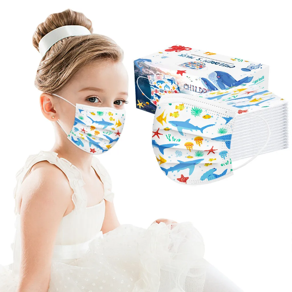 10/20/30/40/50/100pcs Children's mask Disposable Face Mask 3Ply Ear Loop Mouth caps washable Facemask Cover Mascarilla | Безопасность