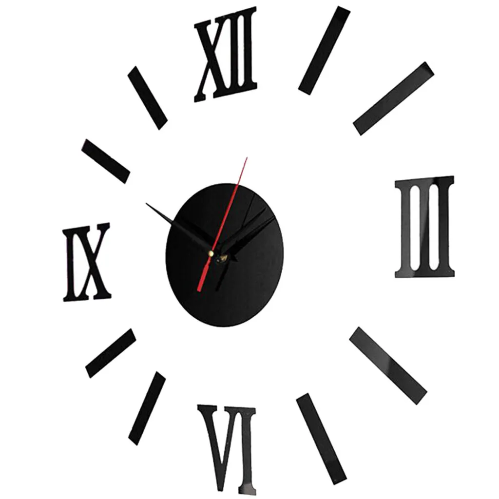 Креативные настенные часы 3D Ретро стиль для дома Детский Стиль DIY зеркальные