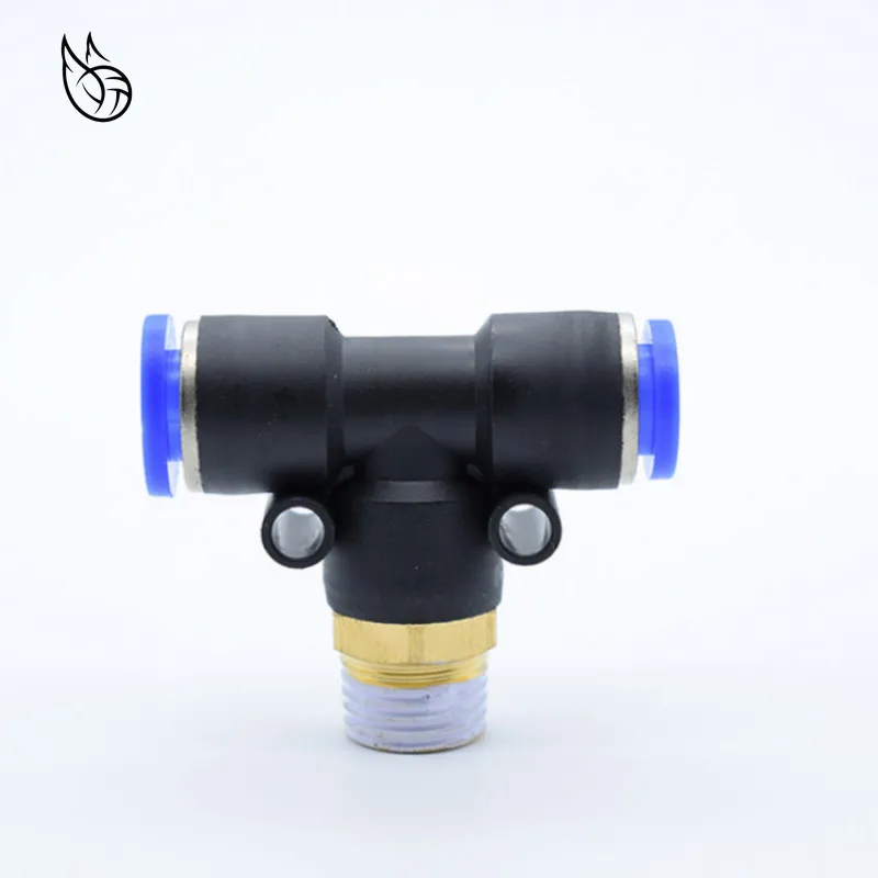 Пневматический соединитель PB Т образный штуцер для шланга 4 мм 6 8 10 12 1/8 дюйма 1/4 M5