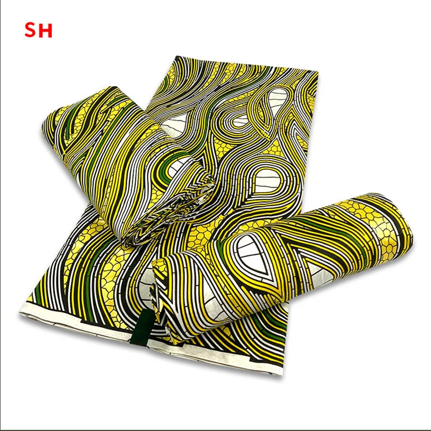 

African Gold Dust Wax Fabrics Cotton Prints Nigerian Batik Ankara Nice Veritable Material Sewing Clothes H210525