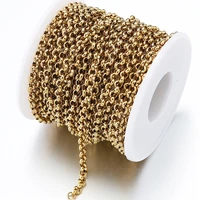 1meter gold stainless steel chains gold necklace chain for diy bracelet jewelry making components findings supplies 2 534mm