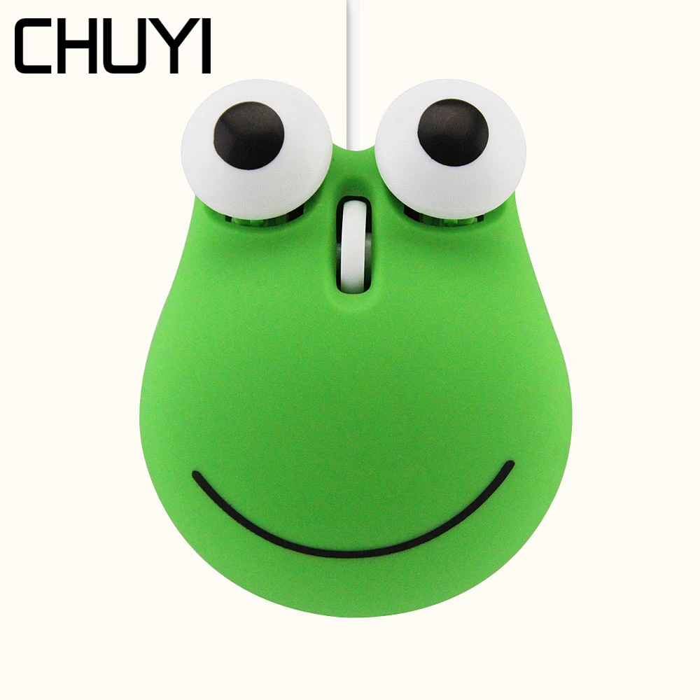 CHUYI милые Мультяшные прыгающие лягушки дизайн мышь USB Проводная оптическая компьютерная мышь 1600 dpi 3D Мини Дети Mause с ковриком для мыши в подарок