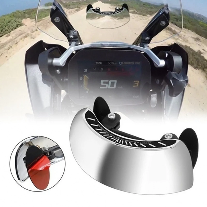 

Universal Motorcycle Rear View Mirror Wide Angle Safety Rearview Windscreen Extension Mirror for KAWASAKI HONDA Etc