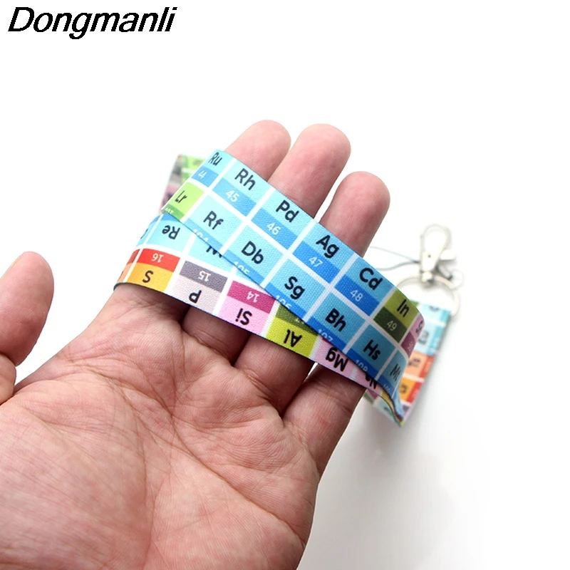 P3801 Dongmanli The Periodic Table Lanyard Badge ID Lanyards/ Mobile Phone Rope/ Key Lanyard Neck Straps Necklace