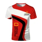 Футболка National географическая Мужская, повседневная спортивная рубашка для фитнеса, шорты, модная одежда в стиле хип-хоп, изумительный журнал