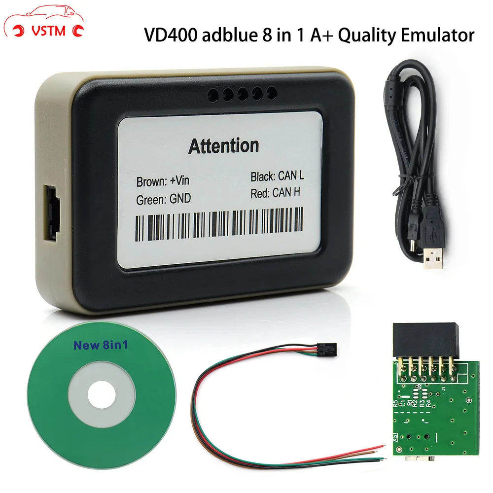 VD400 adblue 8 в 1 A + Поддержка качества евро 6 AdBlue Эмулятор 8в1 с NOx сенсором Adblue