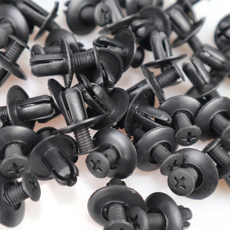 10/20/50pcs Universal Car Bumper Fender 8mm Hole Plastic Rivets Fasteners Screw Fastener Clips for Nissan Toyota Focus Kia | Автомобили и