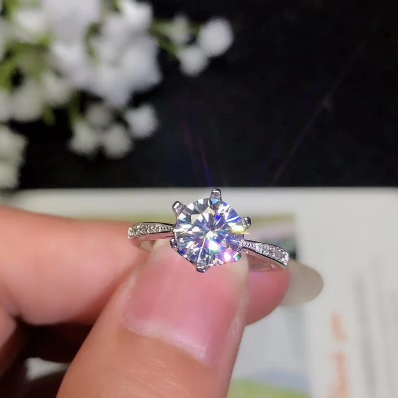 Ювелирные изделия CoLife 1.2ct 2ct D Цвет VVS1 класс Moissanite кольцо для свадьбы Серебро 925