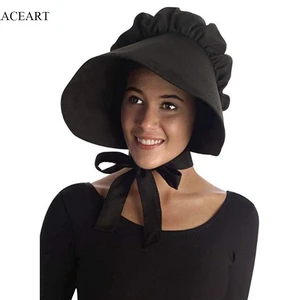 womens pilgrim victorian bonnet oversized maid cosplay hat free global shipping