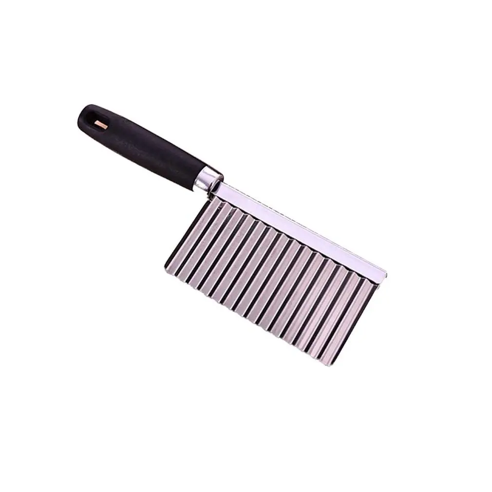 

Hot Stainless Steel Potato French Fry Cutter Kitchen tool Wave Knife Fruits Vegetable Slicer Potato Spiral Cutter Chopper