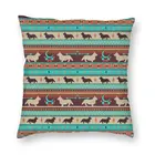 Наволочки с рисунком собаки Корги в стиле бохо, для дивана, гостиной, Квадратные наволочки с животными, 45x45 см