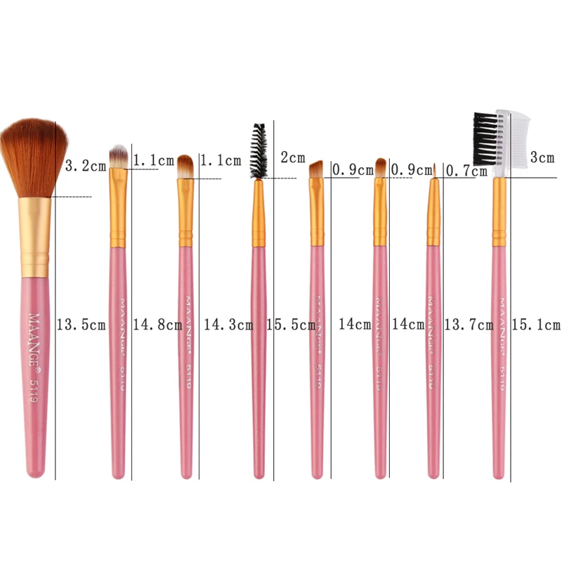 8 шт набор кистей для макияжа бровей подводка глаз Румяна растушевки тени Пудра