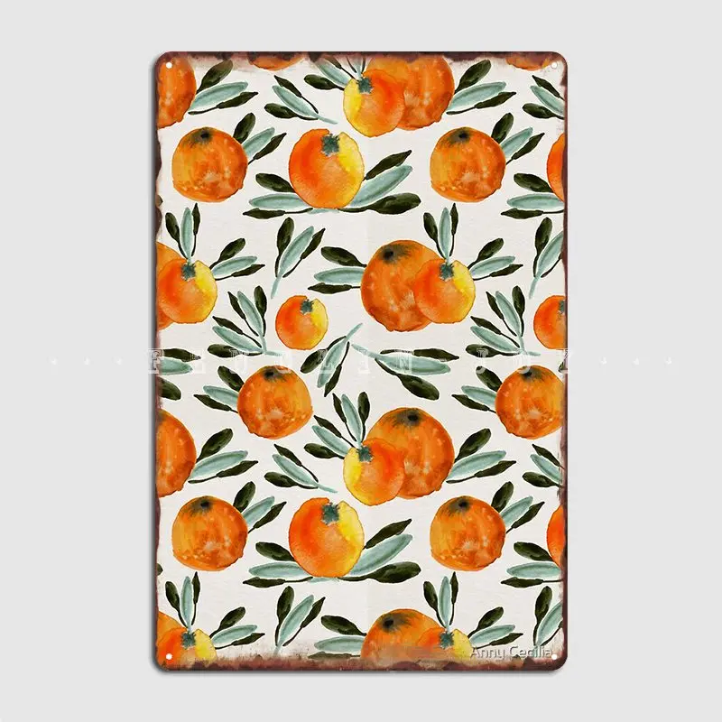 

Металлический знак Sunny Orange для кинотеатра, гостиной, винтажный Настенный декор, жестяной плакат