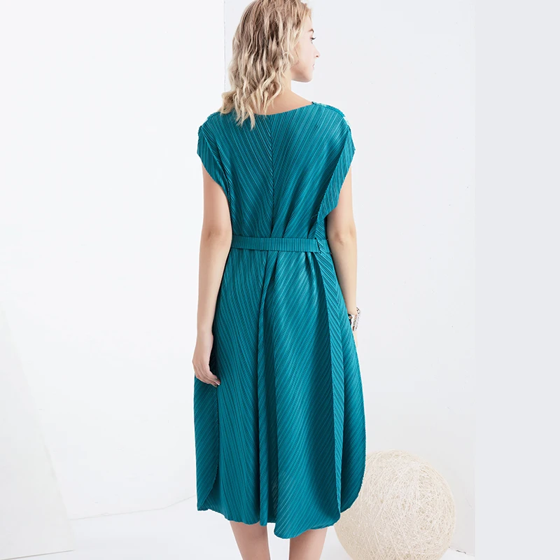 Changpleat 2019 новые женские платья с принтом Miyake плиссированные модные дизайнерские