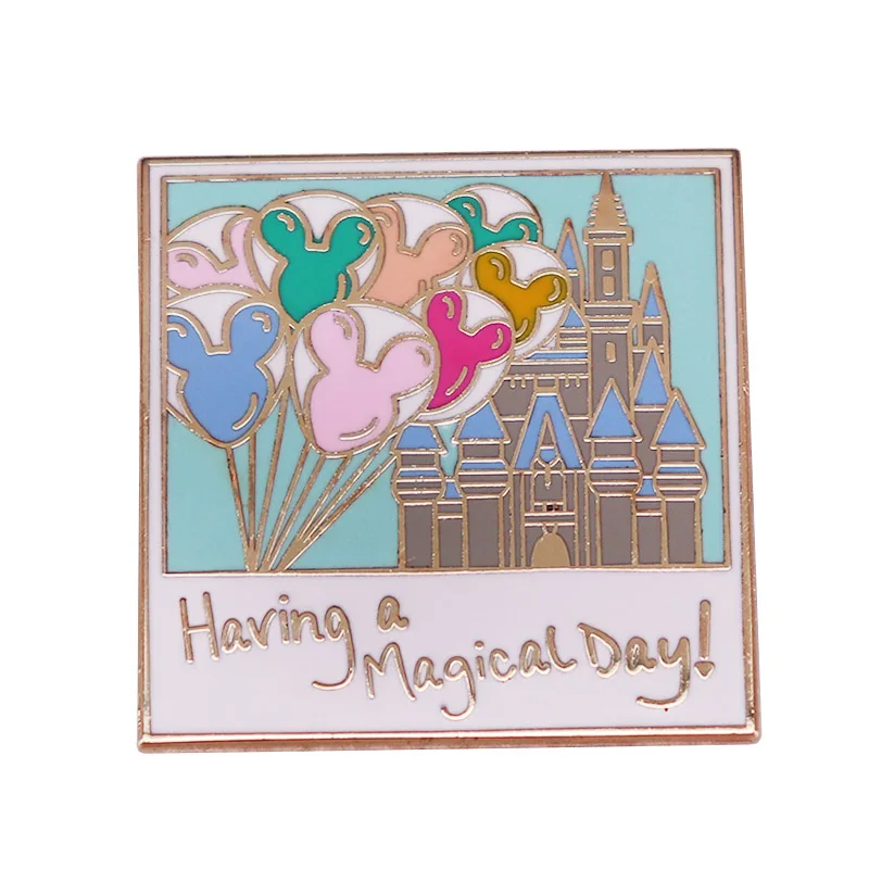 Значок на лацкан LT931 с эмалью изображением Микки Мауса мешочек для брошек |