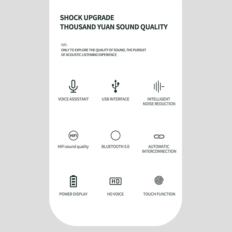 

TWS Clip-Ear Bluetooth Earphone Waterproof Sports Wireless Headphone HiFi Stereo Noise Reduction Eardbuds