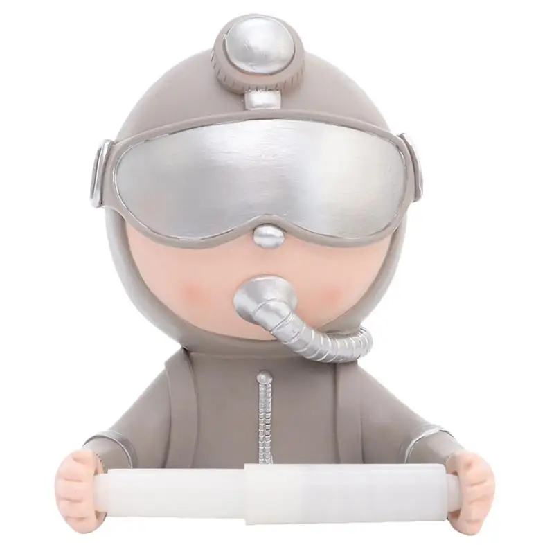 

1PC Creative Diver Roll Paper Rack No Punching Toilet Tissue Holder Paper Shelf