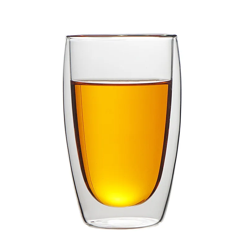

80/250/350/450ml Double Wall Glass Cup Handmade Heat Resistant Coffee Milk Cups Fruit juice whiskey tea beer Transparent glass