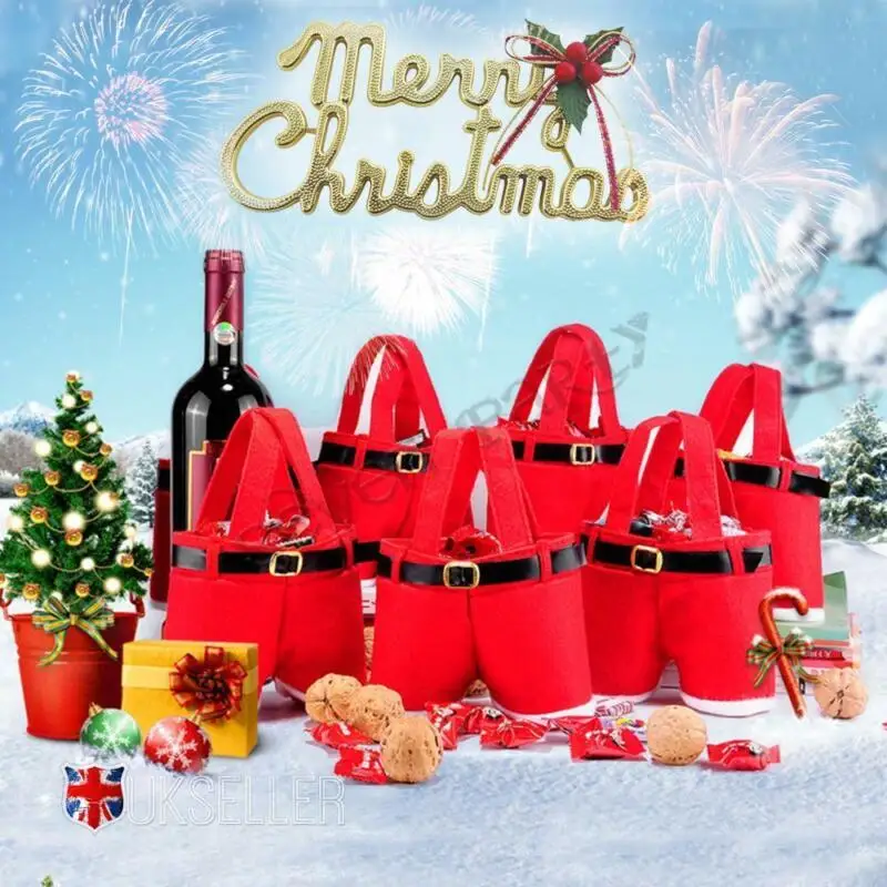 Рождественские конфеты сумки Navidad счастливые рождественские подарочные сумки Санта-Клаус Рождественская елка упаковочные сумки счастливый год