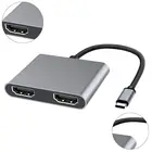 Type chdmi-совместимый 4K USB C к двойному HDMI USB 3,0 PD зарядный кабель для MacBook Samsung Dex Galaxy S10S9