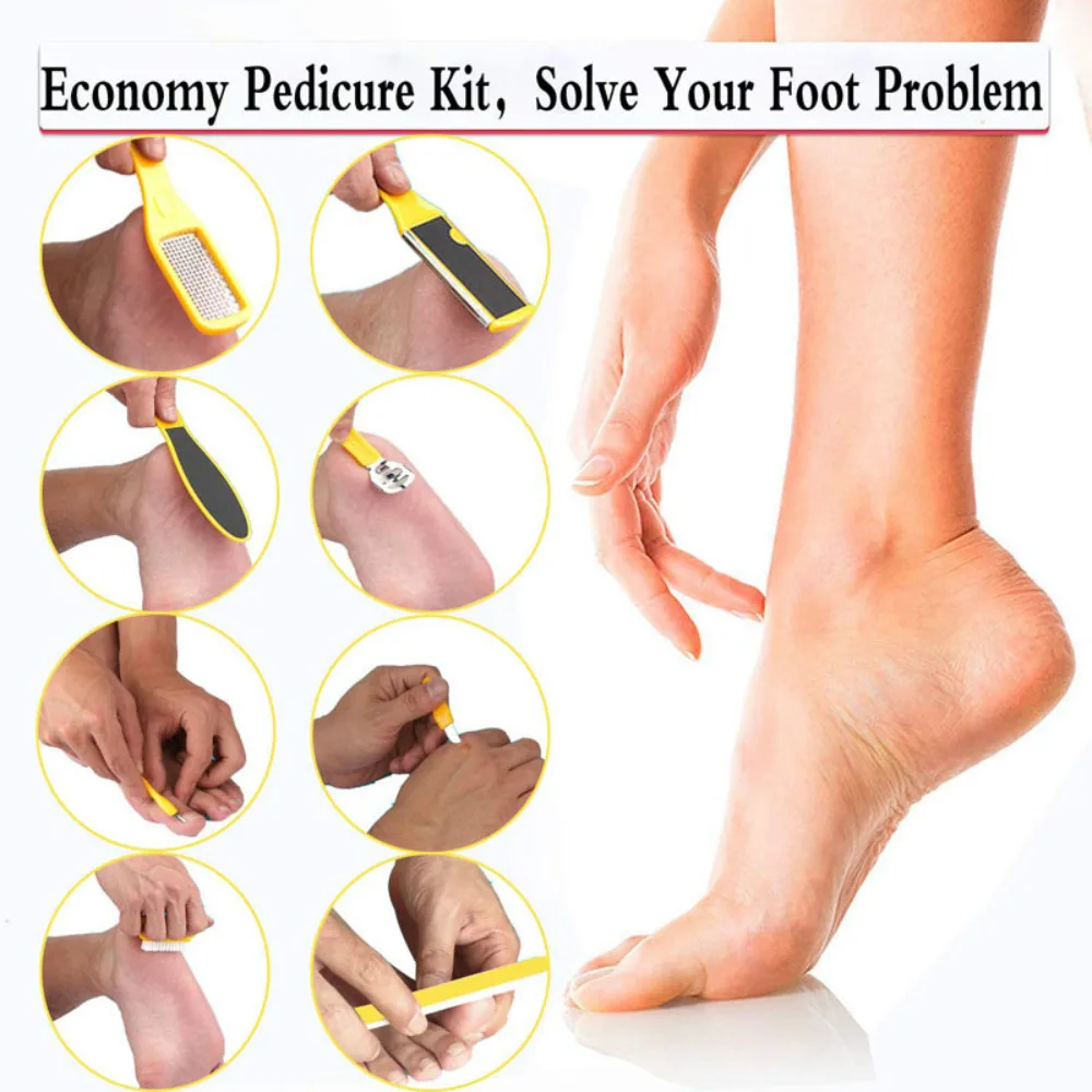 10 в 1 Набор отшелушивающая мочалка Очиститель скребок для ног чтобы показать свой