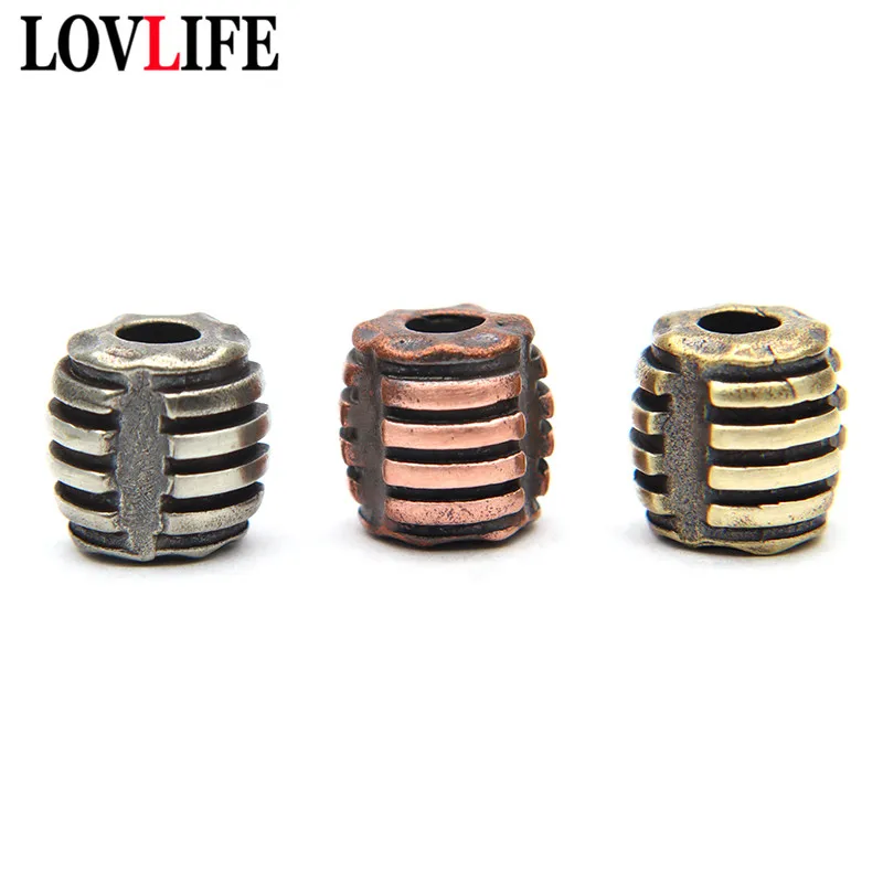 EDC латунный механический привод нерегулярный цилиндр зонтик веревка нож кулон DIY