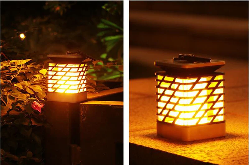 Пламенный фонарь на солнечной батарее светодиодный водонепроницаемый