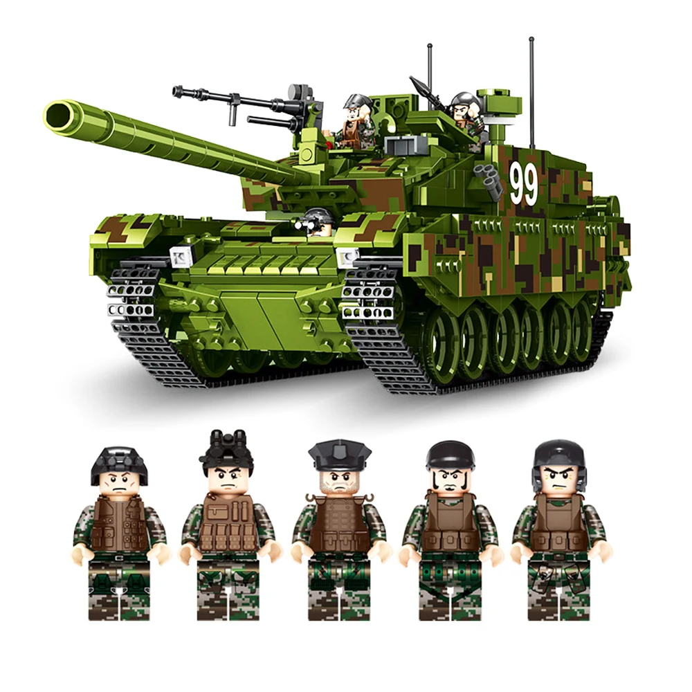 AIBOULL PLS военный 632002 1339 шт Тип 99 основной боевой танк строительные блоки кирпичи обучающие игрушки для детей Совместимые
