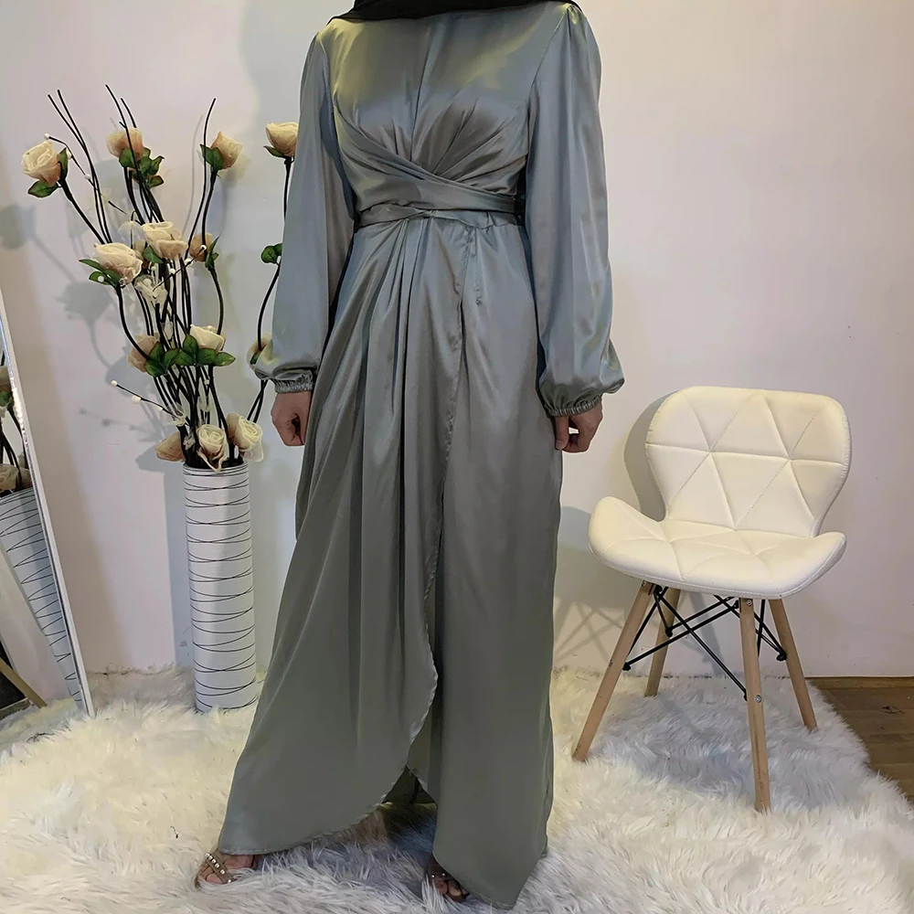 

ИД Мубарек Абая Дубай, Турция сатиновый хиджаб мусульманское платье Индия Европейский Американский ислам одежда платья для женщин Оман ...