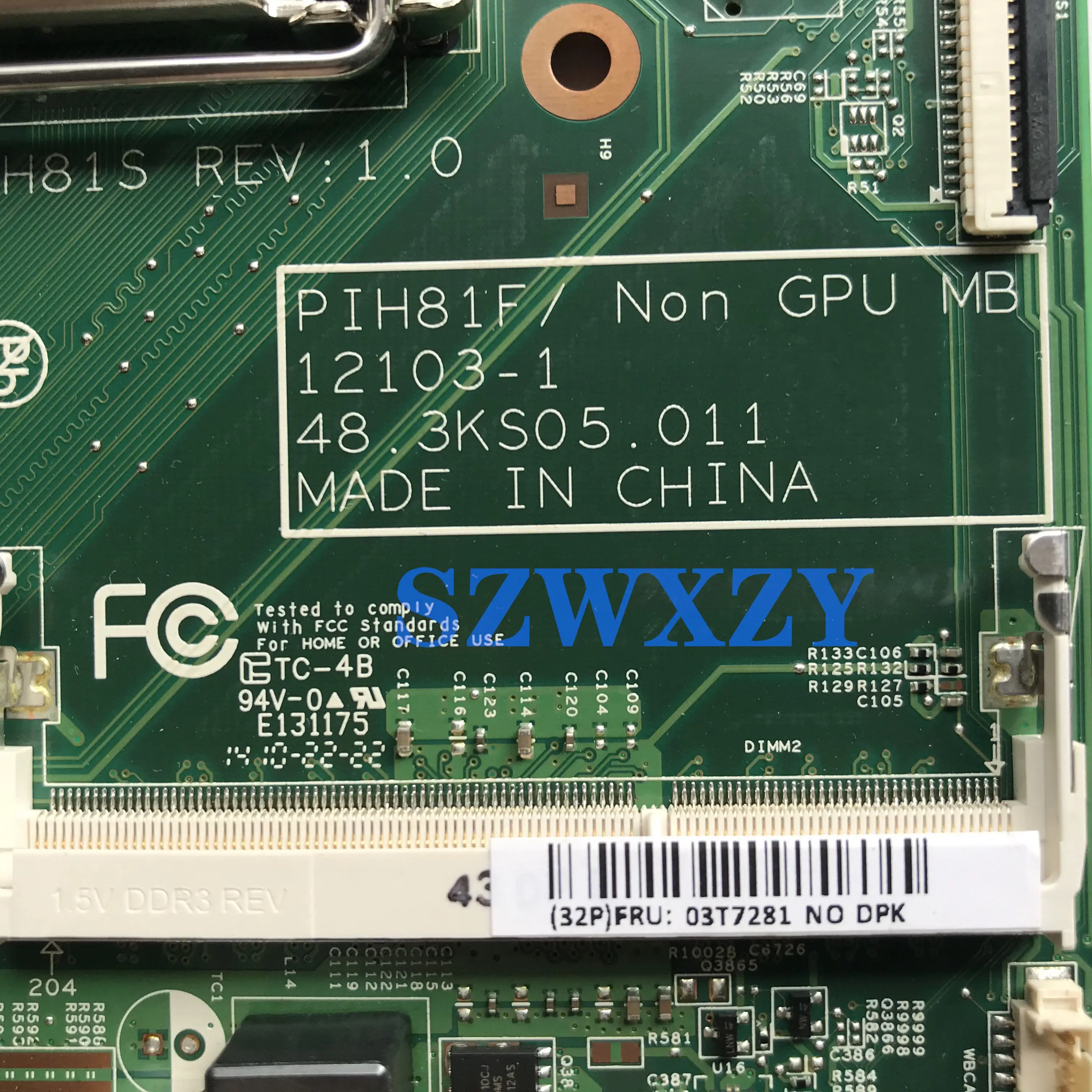 Б/у материнская плата SZWXZY для Lenovo E73Z AIO PIH81F 12103-01 48 3ks05. 011 FRU:03T7281 100% рабочий - купить