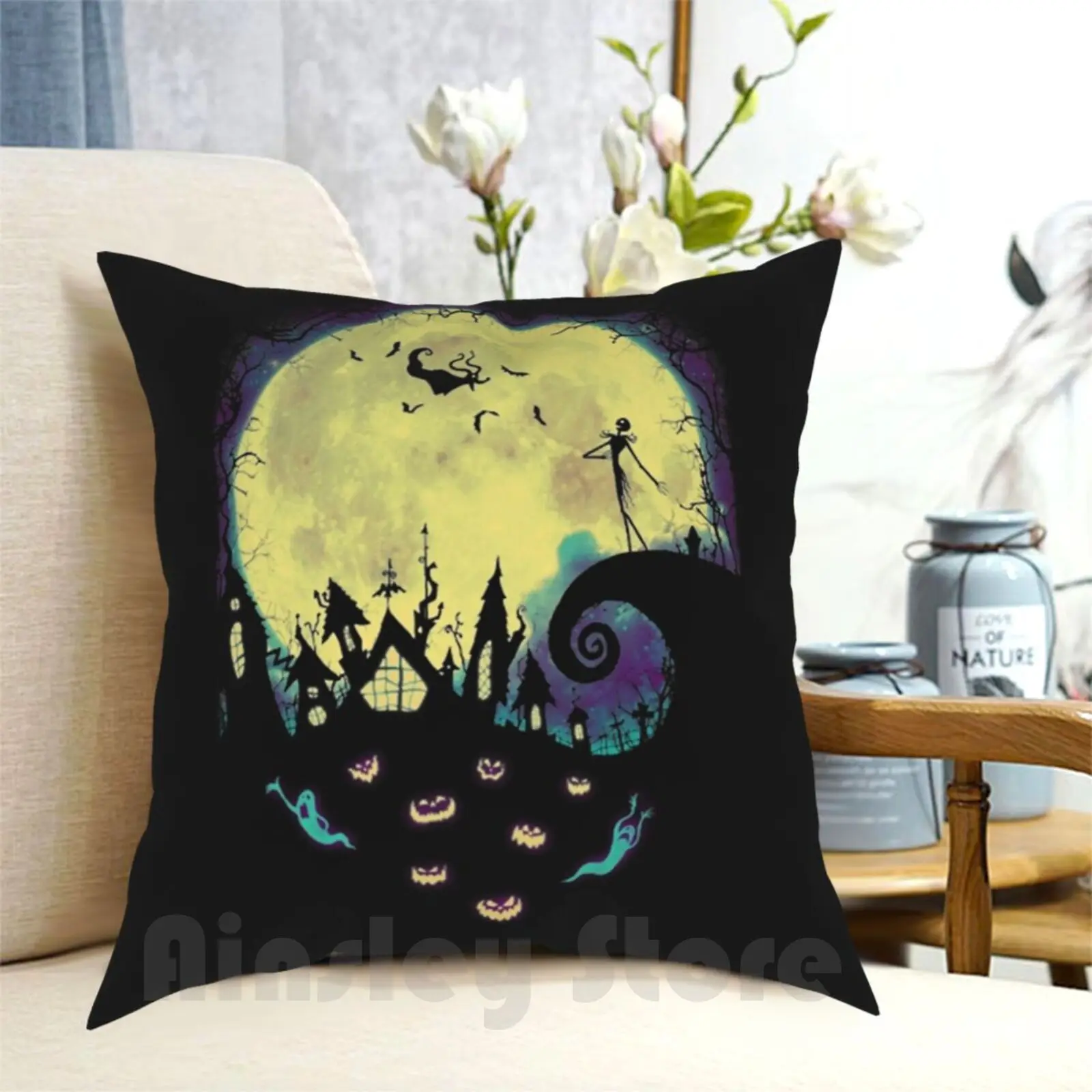 Кошмар Луна перед Рождеством Подушка Чехол с принтом домашняя мягкая подушка Тим