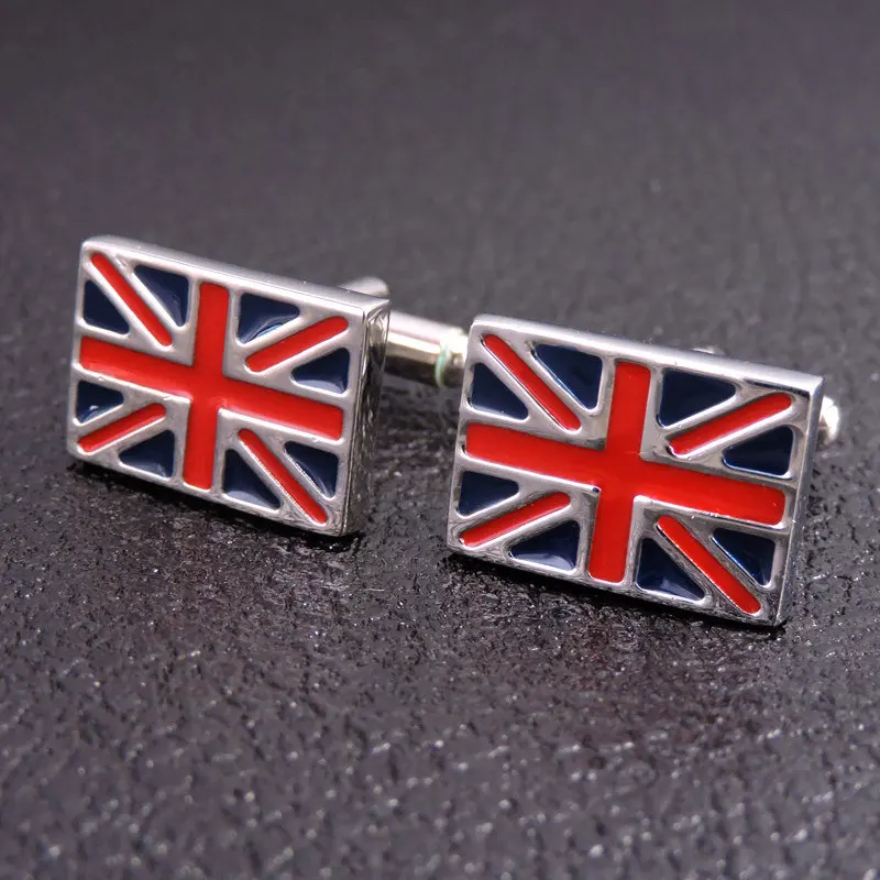 

British flag Cufflinks new high quality fashion gold jewelry brand shirt Cufflinks men's Wedding Shirt badge pin gift