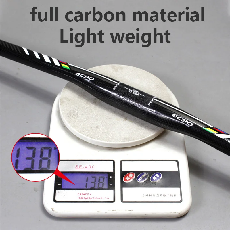 Плоский/подъемный руль из углеродного волокна для горного велосипеда полностью