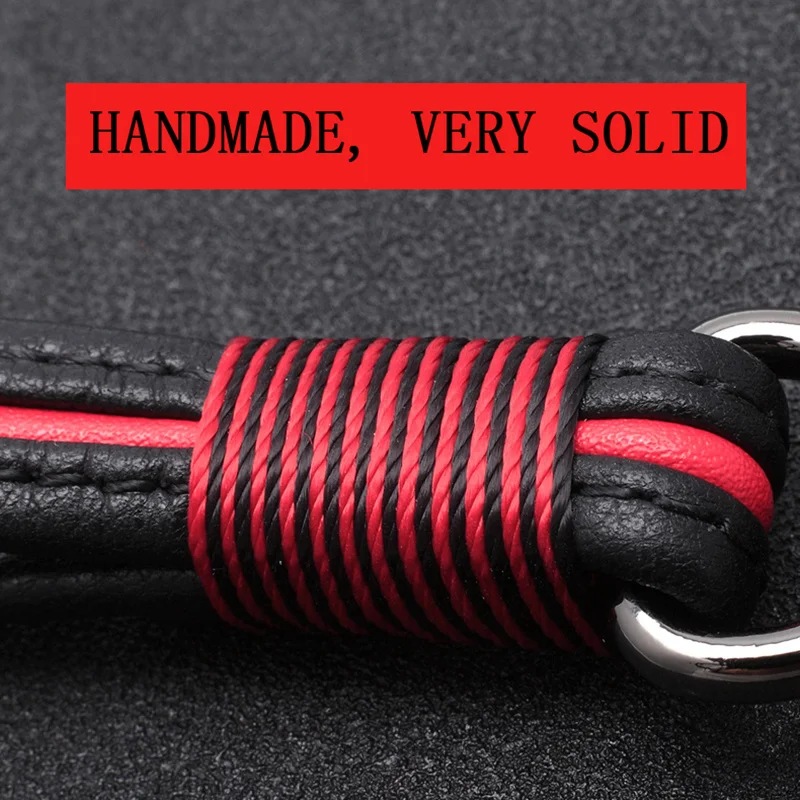 Модный Роскошный кожаный брелок ручной работы автомобильный для ключей подвеска