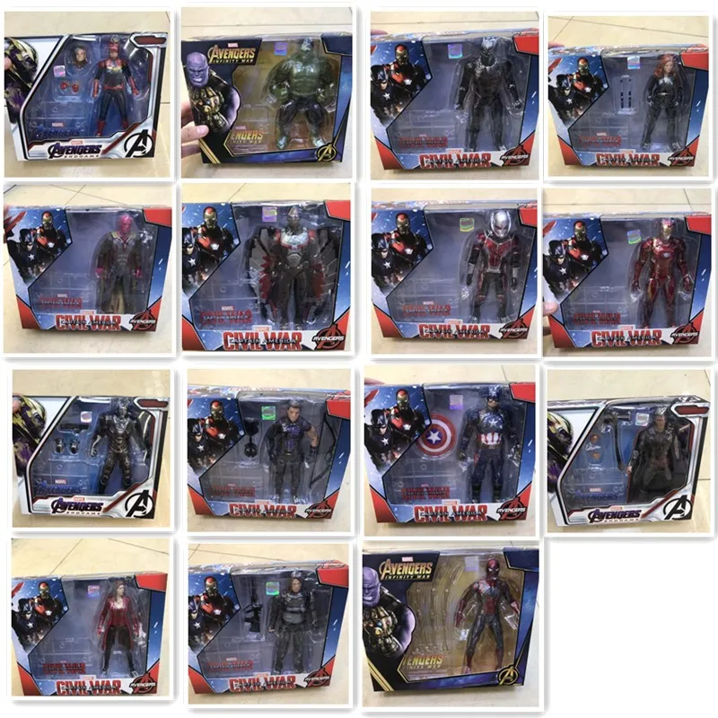 18 см Мстители бесконечные войны танос халкер Капитан Америка Железный человек