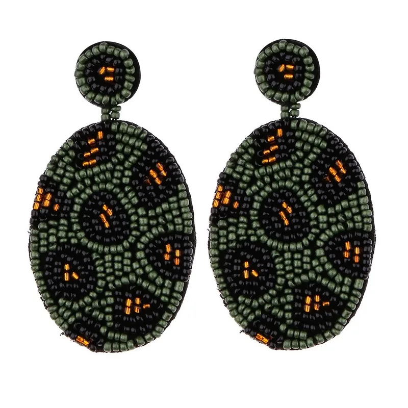 STRATHSPEY зеленые серьги ручной работы для женщин богемные с бусинами винтажные