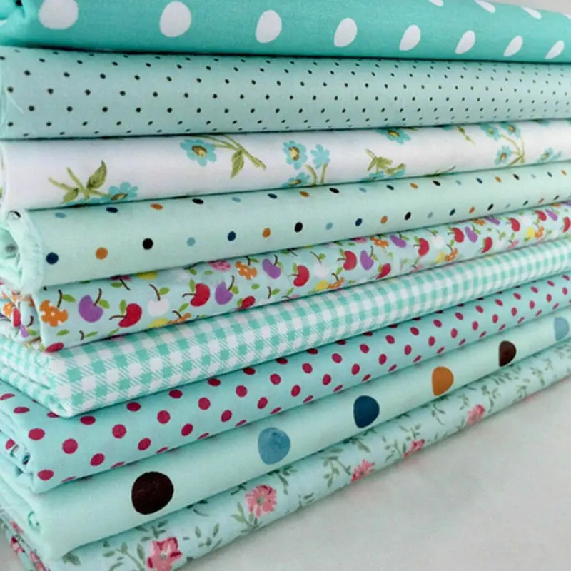 

Lovely Bundle DIY Decoration Assorted 9 Pcs 100% Cotton Fabric Random 25x25cm Printed